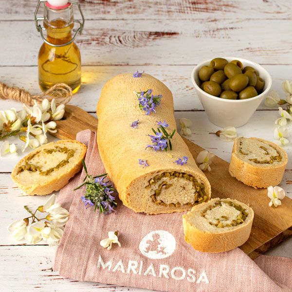 Pane arrotolato alle olive
