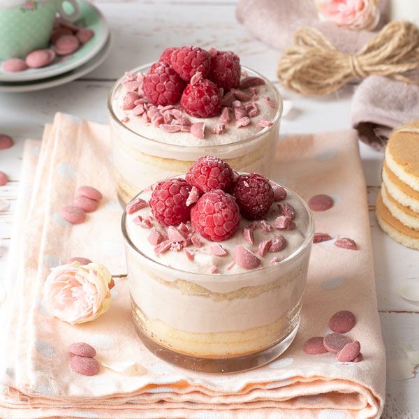 Mousse cioccolato ruby e lamponi