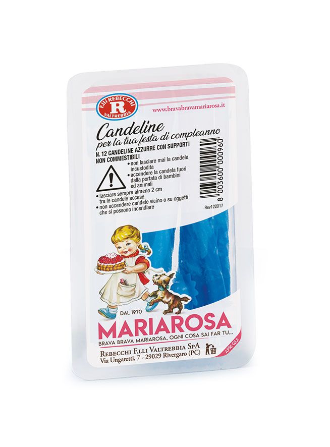Candeline classiche azzurre Mariarosa