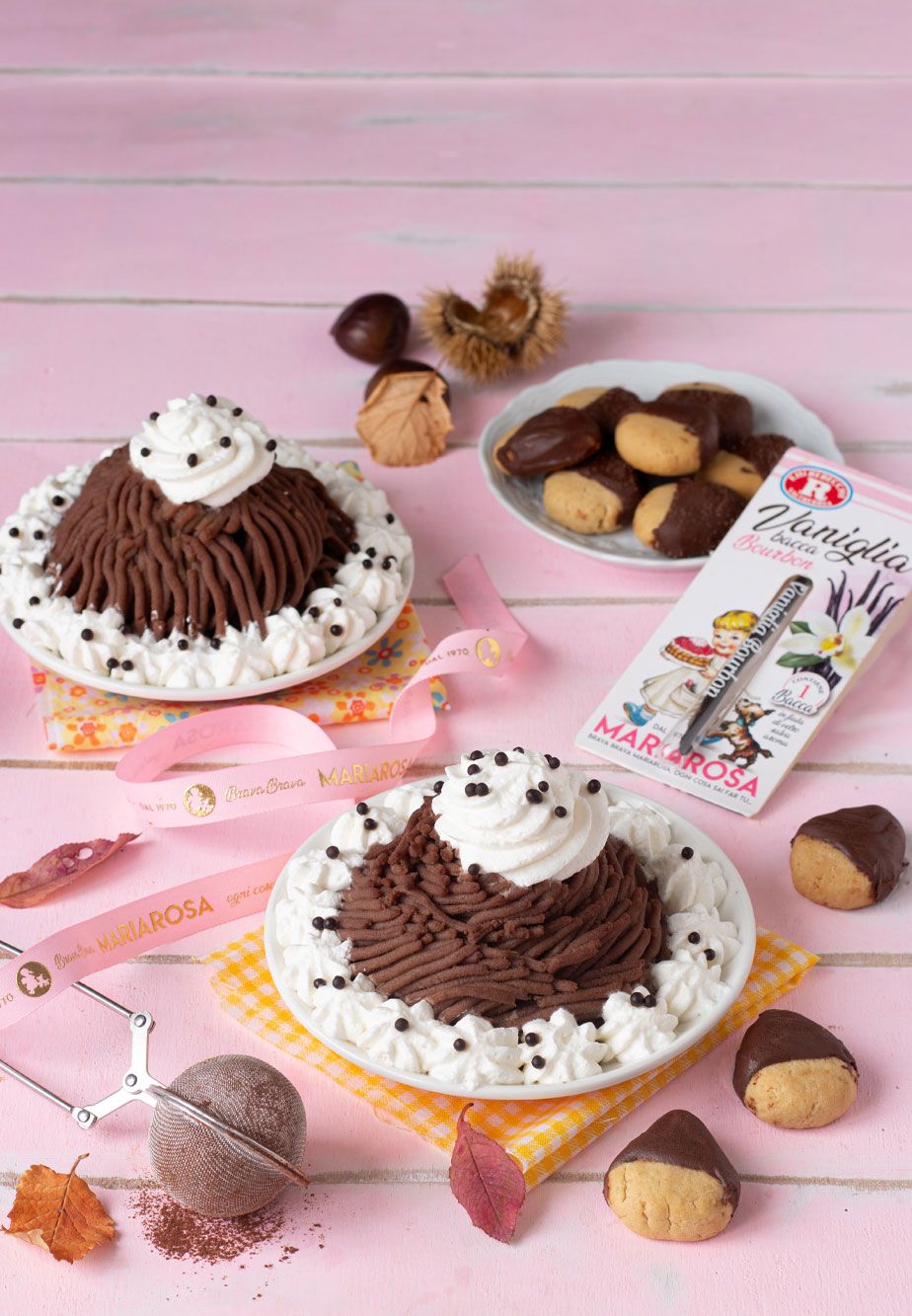Mont Blanc con biscottini castagna