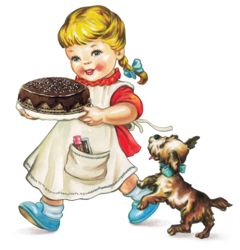 Mariarosa con torta al cioccolato