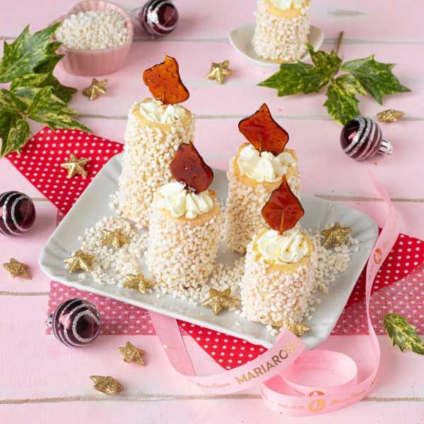 Dolci candele di pasta frolla