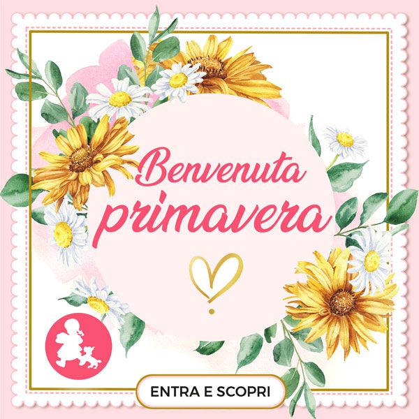 Pulsante benvenuta primavera
