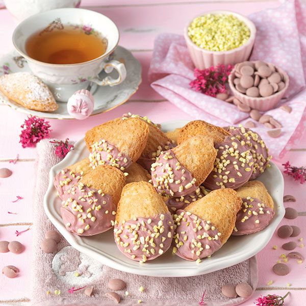 Madeleines con cioccolato ruby