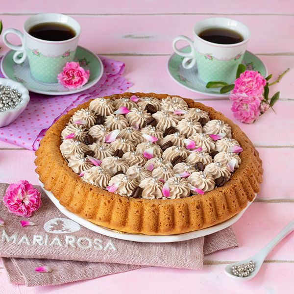 Crostata morbida con crema al caffè