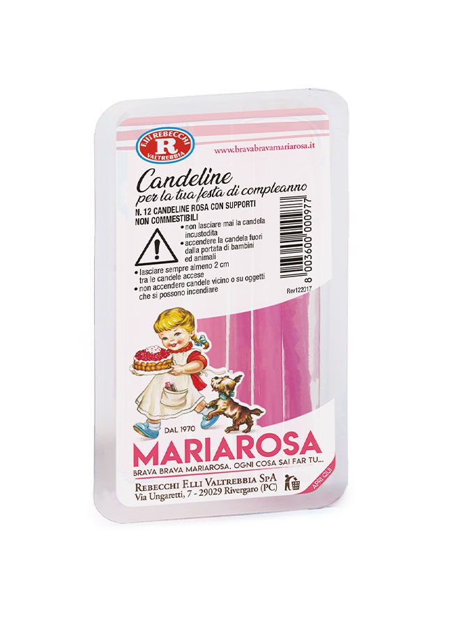 Candeline classiche rosa Mariarosa
