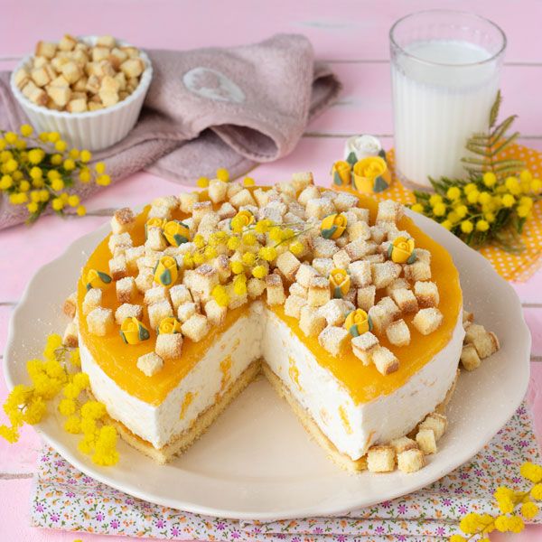 Cheesecake mimosa al mango