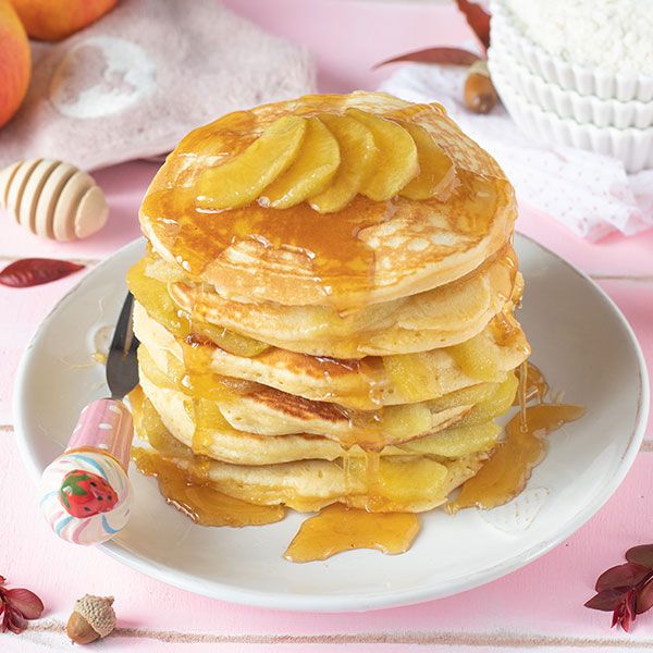 Pancake con mele caramellate