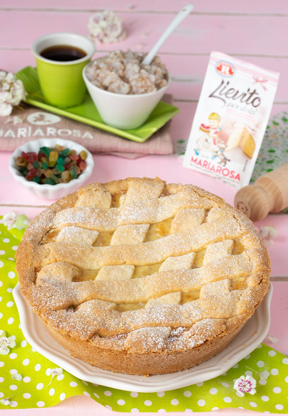 Pastiera con farina di riso e grano saraceno