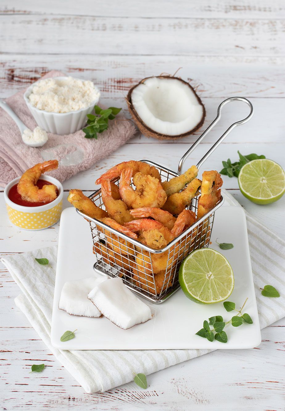 Frittura di gamberi e zucchine