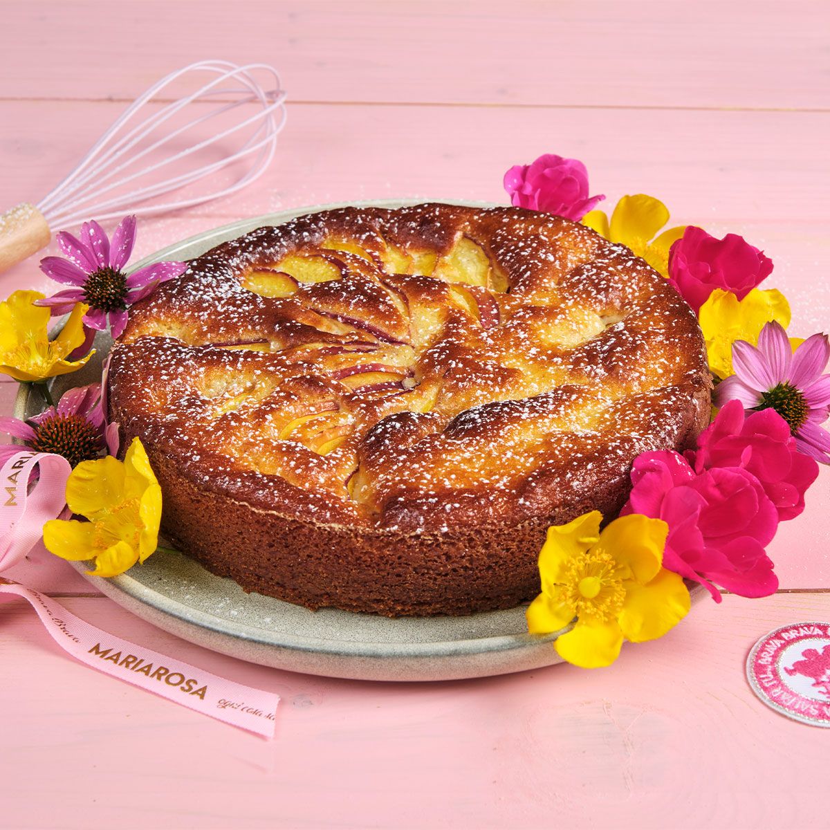 Torta soffice alle pesche