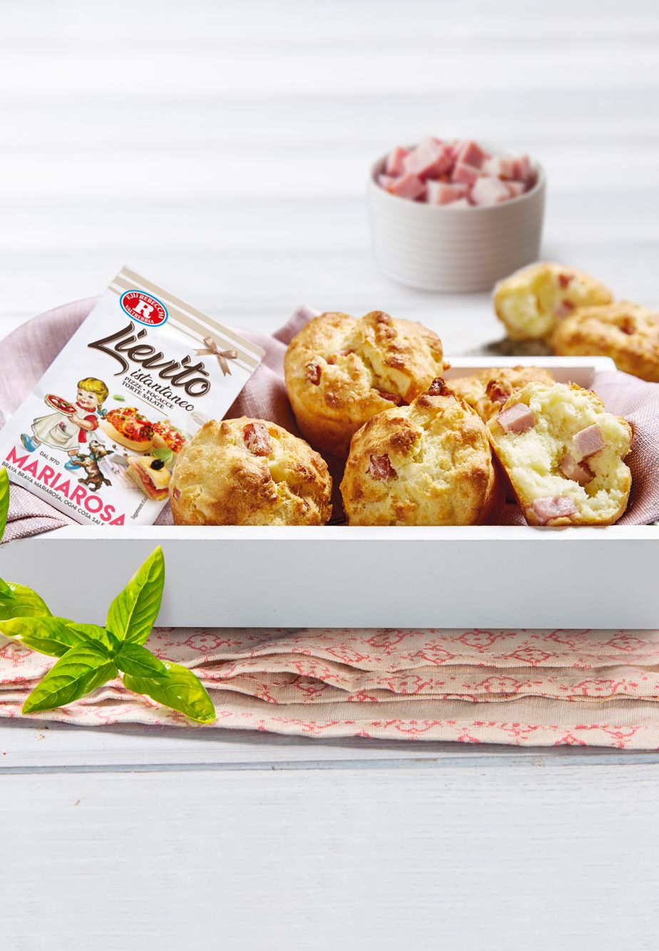 muffin con il prosciutto