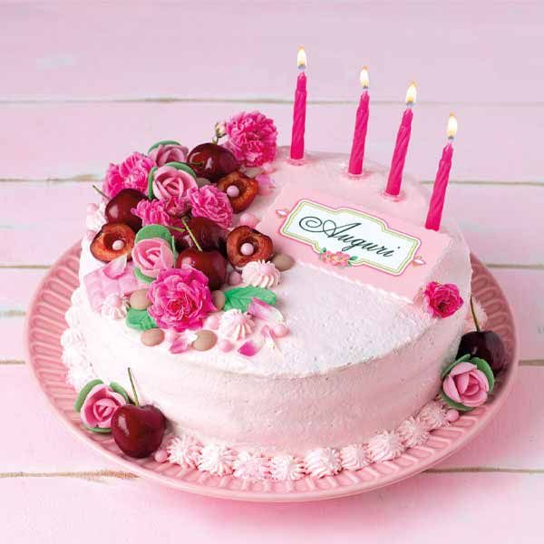 Torta di compleanno alle ciliegie 