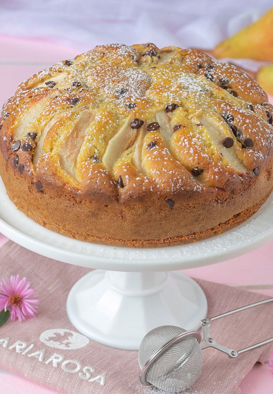 Torta pere e gocce di cioccolato