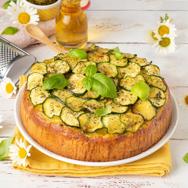 Torta 7 vasetti al pesto e zucchine
