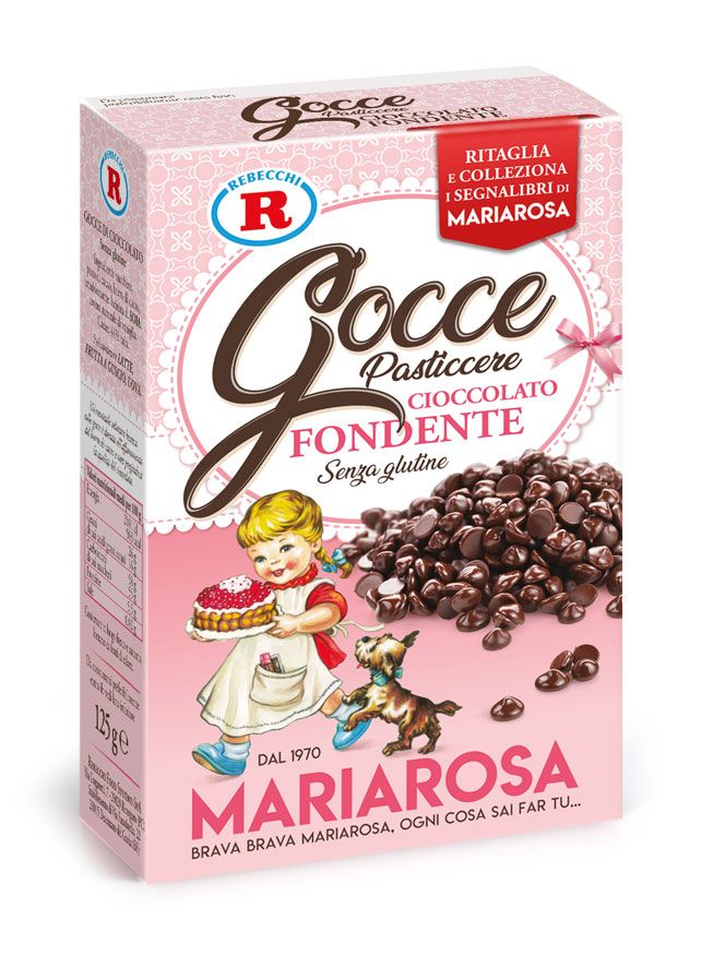 Cofanetto di gocce di cioccolato fondente