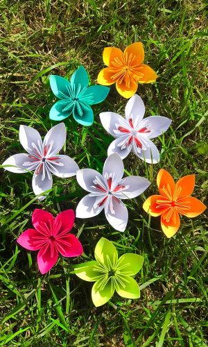 Fiori di carta origami - festa della mamma 2020